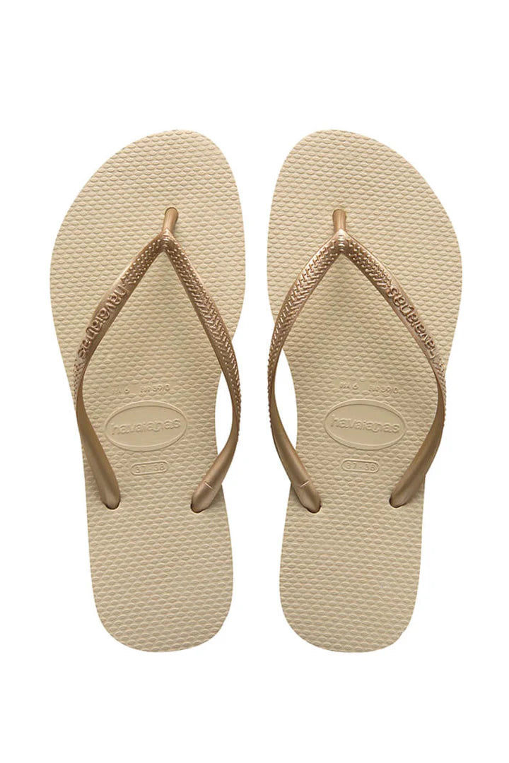 Havaianas Slim כפכף סלים בצבע זהב