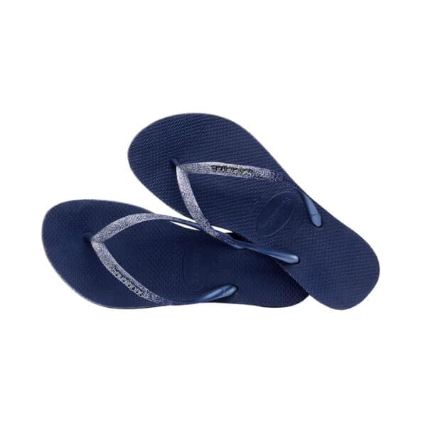 Havaianas Slim כפכף סלים בצבע כחול גליטר