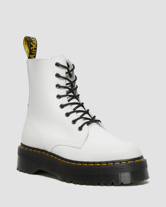 Dr Martens boots מגפי ד"ר מרטנס בצבע לבן פלטפורמה גבוהה