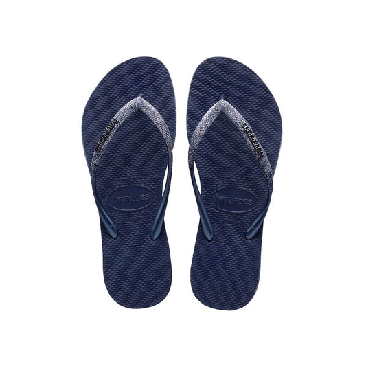 Havaianas Slim כפכף סלים בצבע כחול גליטר
