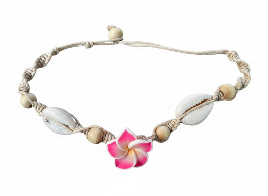 צמיד קרסול ופרח