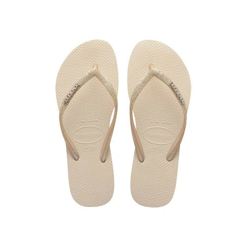 Havaianas Slim כפכף סלים בצבע זהב גליטר