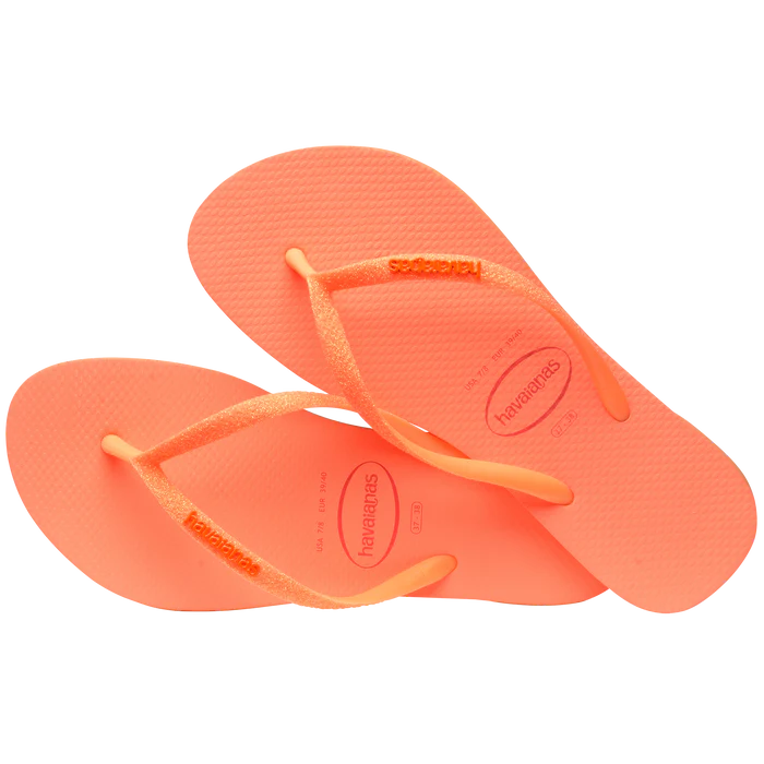 Havaianas Slim כפכפף סלים נצנצים צבע כתום