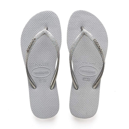 Havaianas Slim כפכף סלים בצבע אפור גליטר