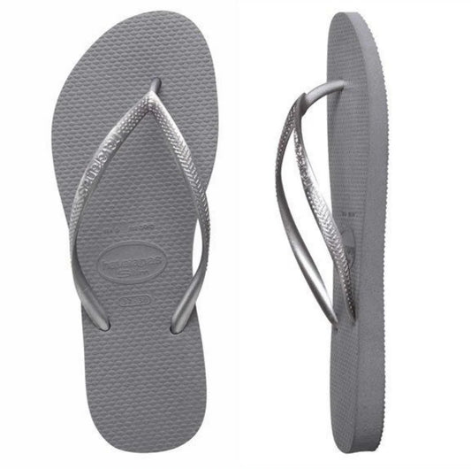 Havaianas Slim כפכף סלים בצבע אפור כסוף