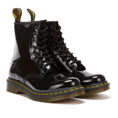 Dr Martens boots מגפי ד"ר מרטנס בצבע שחור מבריק קשיח