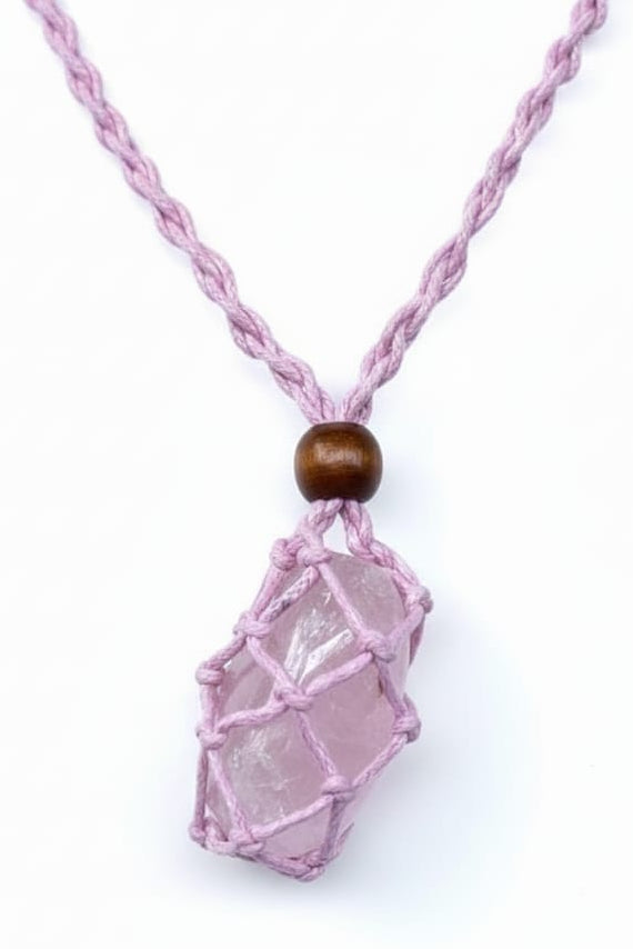 שרשרת מקרמה ואבן קריסטל