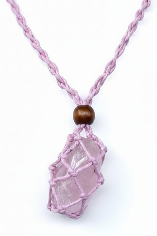 שרשרת מקרמה ואבן קריסטל